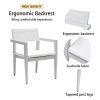 6PC Patio Aluminum Furniture, Modern Dining Set