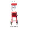 Popcorn Machine with Cart ‚Äì 6oz Popper with Stainless-steel Kettle, Heated Warming Deck, and Old Maids Drawer,Red