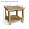Bahama 22" Square Side Table 2-Tier
