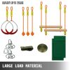 VEVOR Ninja Warrior Obstacle Course for Kids, 36FT Ninja Line Slackline with Gym Rings, Monkey Bars, Rope Knots