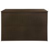 Patio Storage Box Brown 59"x39.4"x39.4" Poly Rattan