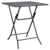 Patio Table 23.6"x23.6"x28.3" Expanded Metal Mesh Anthracite