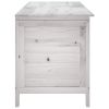 Patio Storage Box White 59.1"x19.7"x22.2" Solid Wood Fir