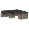 Garden Sofa Set Grey Poly Rattan Large Modular Garden Sofa Set