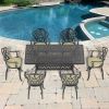 (Cushions In Random Colors)7-Piece Set Of Cast Aluminum Patio Furniture With Cushions(=OLD ITEM CODE W1710S00090)