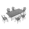 (Cushions In Random Colors)7-Piece Set Of Cast Aluminum Patio Furniture With Cushions(=OLD ITEM CODE W1710S00173)