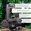 84312280 12in automatic rotating pizza oven built-in thermometer semi-automatic pizza oven, cooking pizza machine, portable wood fire pizza oven