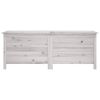 Patio Storage Box White 59.1"x19.7"x22.2" Solid Wood Fir