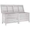 Patio Storage Box White 59.1"x19.7"x22.2" Solid Wood Fir