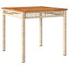 Garden Table Beige, Brown