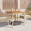 Garden Table Beige, Brown