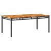 Garden Table Black and Brown