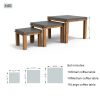 Set of Three Aluminum Square Tables for Indoor and Outdoor Use