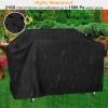 57-inch BBQ Grill Cover Weather Resistant Outdoor Barbeque Grill Covers UV Resistant - Black