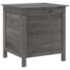 Patio Storage Box Anthracite 19.7"x19.3"x22.2" Solid Wood Fir