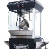 Kaitu Popcorn Machine with Cart â€“ 6oz Popper with Stainless-steel Kettle, Heated Warming Deck, and Old Maids Drawer,Black