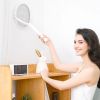 3 In 1 Electric Bug Zapper Racket 90ÂºRotating Bug Zapper Wand Indoor Outdoor Handheld Mosquito Swatter with Telescopic Extension Wand