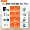 Heat Press Machine 15x15 in 8 in 1 with 30oz Tumbler Press T-Shirts Green