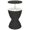 3-in-1 Ice Cooler Table Black Polypropylene