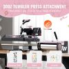 5 in 1 Heat Press Machine 15x15 in 30oz Tumbler Press T-Shirts Black
