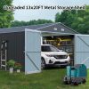 Spacious Outdoor Storage Shed: This 13x20FT outdoor storage shed offers a generous 250 square feet of floor space, perfect for storing trucks, cars