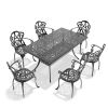 (Cushions In Random Colors)7-Piece Set Of Cast Aluminum Patio Furniture With Cushions(=OLD ITEM CODE W1710S00090)