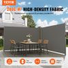 VEVOR Retractable Side Awning, 71''x 236'' Full Aluminum Rust-Proof Patio Sunshine Screen, Outdoor Privacy Divider & Wind Screen, Works for Courtyard