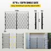 VEVOR Double Folding Security Gate, 7.1' H x 12.5' W Folding Door Gate, Steel Accordion Security Gate, Flexible Expanding Security Gate