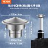 VEVOR Chimney Cap, 6 inch, 304 Stainless Steel Round Roof Rain Cap, 11.81-inch Increased Caps, All Weather & Reinforced Screws & Easy Installation
