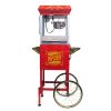 Kaitu Popcorn Machine with Cart â€“ 6oz Popper with Stainless-steel Kettle, Heated Warming Deck, and Old Maids Drawer,Red