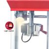 Kaitu Popcorn Machine with Cart â€“ 6oz Popper with Stainless-steel Kettle, Heated Warming Deck, and Old Maids Drawer,Red