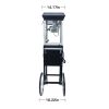 Kaitu Popcorn Machine with Cart â€“ 6oz Popper with Stainless-steel Kettle, Heated Warming Deck, and Old Maids Drawer,Black
