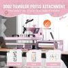 Heat Press Machine 15x15 in 5 in 1 with 30oz Tumbler Press T-Shirts Pink