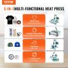 Heat Press Machine 12x15 in 5 in 1 with 30oz Tumbler Press T-Shirts Green