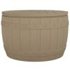 3-in-1 Patio Storage Box Light Brown Polypropylene