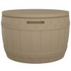3-in-1 Patio Storage Box Light Brown Polypropylene