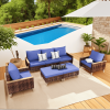 7 Pieces Patio Furniture Set,Wicker Patio dining set,outdoor furniture set,Removable washable cushions - perfect for patios, backyards, balconies