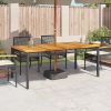 Garden Table Black and Brown