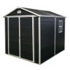 6x8ft Resin Outdoor Storage Shed Kit-Perfect to Store Patio Furniture,Black