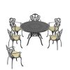 (Cushions In Random Colors)7-Piece Set Of Cast Aluminum Patio Furniture With Cushions(=OLD ITEM CODE W1710S00078)