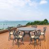 (Cushions In Random Colors)7-Piece Set Of Cast Aluminum Patio Furniture With Cushions(=OLD ITEM CODE W1710S00078)
