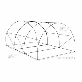 vidaXL Greenhouse145.3 ft¬≤ 177.2"x118.1"x78.7"