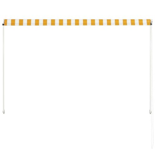 vidaXL Retractable Awning 200x150 cm Yellow and White