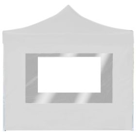 vidaXL Professional Folding Party Tent with Walls Aluminum 9.8'x9.8' White (Option: as picture)