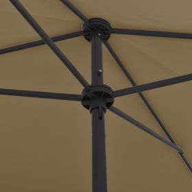 vidaXL Beach Parasol Taupe 78.7"x49.2" (Option: as picture)