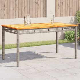 Garden Table Grey and Brown (Color: Grey)