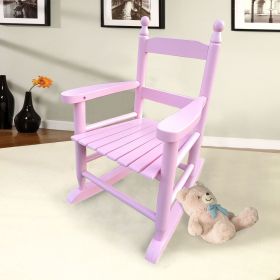 Children's rocking light pink chair- Indoor or Outdoor -Suitable for kids-Durable (Color: as Pic)