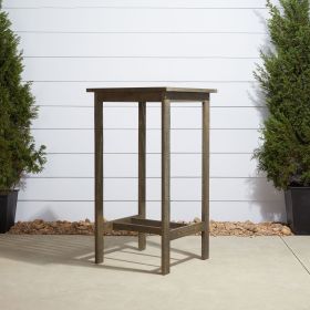 Renaissance Outdoor Patio Hand-scraped Wood Bar Table (Color: as Pic)
