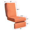 Indoor Outdoor Recliner Replacement Cushion;  Patio Furniture Chair Sofa Washable Cushion Deep Seat;  UV Protected;  Fade Protected and Water Spill Re