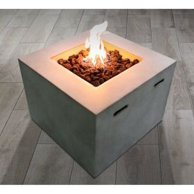 24'' H x 30'' W Concrete Outdoor Fire pit (Color: Natural Concrete)